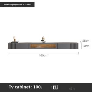 Modern Minimalist Floating Wall Mounted Rock Board TV Cabinet for Living Room Home Use New Style Luxury Simple Design TV Stand