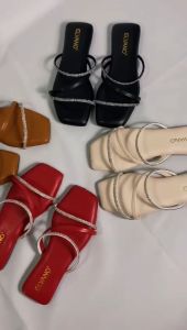 Dadara Shoes - Sandal Flat Wanita Simpel Elegan - Sandal Slide Wanita Terbaru Kekinian