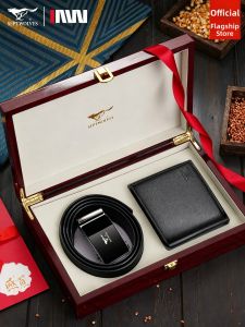 SEPTWOLVES | Leather Wallet And Belt For Dad Birthday Gift