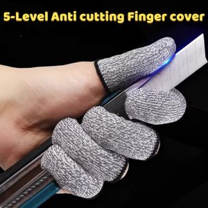Anti-Cut Finger Covers 5-level Protection High Performance Anti Cutting Finger Gloves Kitchen Tool for Outdoor Work in Kitchen