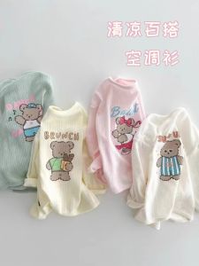 Summer Lightweight Breathable Baby Boys Outwear Sun Protection Clothing Korean Style Cotton Linen Fabric Outdoor Clothes