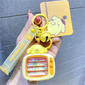 2024 New Genuine Sanrio Melody Animation Machine TV Keychain Pendant Student Schoolbag Pendant