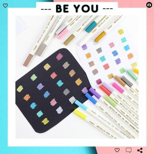 Bút Lông Vẽ Trang Trí Sổ Vở Bút Lông Màu Nhũ Viết Calligraphy Trang Trí Sổ Nhiều Màu Dễ Thương - BEYOU