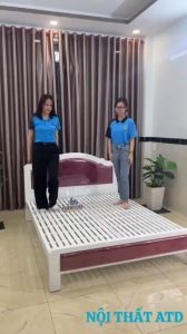 Giường sắt 5x10 ngang 1m2 1m4 1m6 1m8 giường ngủ sắt cao cấp lắp ráp dễ dàng thuận tiện