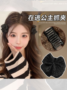 Princess Style Side Bun Hair Clip Womens Fashion Knitted Small Hair Accessory Fresh Outburst Autumn Winter Escape