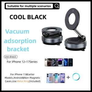 ~2026& Foldable Magnetic Phone Holder Magsafe Compatible Vacuum Suction Cup 360° Rotation Car Truck Mount Universal Fit Portable