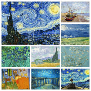1000PCS Starry Night Van Gogh Masterpiece Paper Jigsaw Puzzle For Adults Home Decor Gift Brain Teaser Family Game