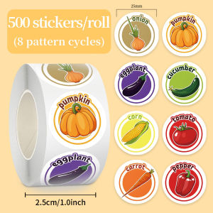 1000 Miếng Dán Hình Rau Củ Tiếng Anh Vui Nhộn Hoạt Hình Giáo Dục Cho Trẻ Em Trang Trí Học Tập Vật Dụng Văn Phòng Phẩm