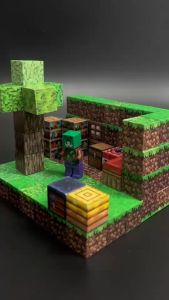 ใหม่ล่าสุด มายคราฟ magnetic ตัวต่อมายคราฟ แม่เหล็กสแควร์ ของเล่น บล็อกตัวต่อแม่เหล็กเด็ก DIY