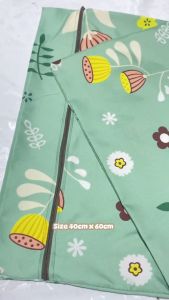 Sarung Bantal Dan Guling Tidur Resleting Motif Bunga Karakter Ukuran Dewasa 90 x 35 cm