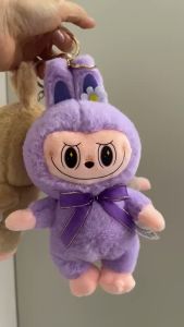 Boneka Gantungan Kunci Labubu The Monster Exciting Macaron Labubu Keychain Keyring