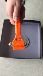 ค้อนทุบกระจก ค้อนนิรภัย แบบพกพา พร้อมฐานยึด ค้อนฉุกเฉิน 11 x 20 cm