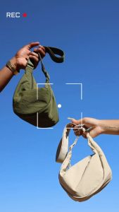 Hot Sell Canvas Bag Nylon Waterproof Large Capacity Dumpling Bag Sling Shoulder Bag Portable for men