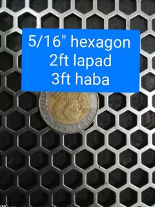 Perforated metal screen hexagon hole 2ft x 3ft