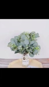 Combo 5 Cành Lá Táo Có Hoa Giả Trang Trí Nhà Cửa Cành Lá Xanh Làm Hoa Cưới Thanh Lịch Cành Lá Xanh Cắm Cùng Hoa Hồng Các Loại