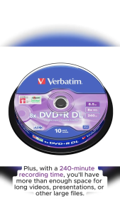 DVD+R DL Verbatim 8.5GB 8X speed 240Min Pack of 10pcs P/N: 43666 / Blank Media