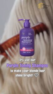 BUY 1 TAKE 1 MERRYSUN Purple Toning Shampoo 300ml Blonde Enhance+ Anti-Brass&Color Toning With JOJOBA OIL ARGAN OIL & VITAMIN E