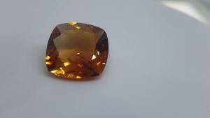 Natural 16.05 Ct Brazilian Citrine Yellow Cushion Cut Eye Clean Loose Gemstone