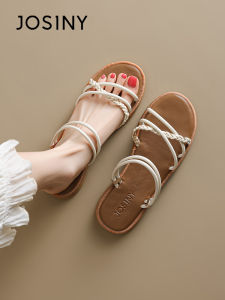 Josiny | Flat Comfortable Roman One-strap Sandals Women