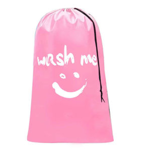 Large capacity travel laundry bag foldable laundry basket with drawstring closure tear resistant laundry organizer.zwq
