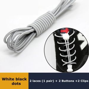 NEW 1Pair Elastic No Tie Shoe Laces Stretching Lock Lazy Laces Shoelaces for Sneaker Quick Rubber Shoelace Round Shoestrings