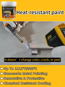 🔥24-hour rapid delivery🔥hi temp paint 1L Wear resistant/scratch resistant/waterproof Ready to use out of the box high temp paint heat resistant paint high temperature paint 耐高温漆