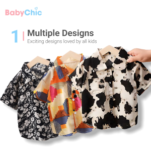 Kids Short Sleeve T Shirt Budak Lelaki Lengan Pendek Baju Jalan Baby Toddler Kanak Kanak 1 - 7 Years