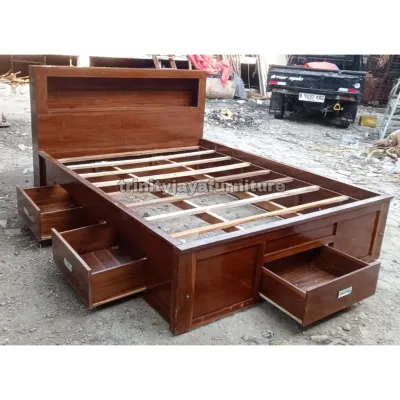 Ranjang Kayu Jati 3 Laci Tempat Tidur Dipan Kayu Jati/trinityjayafurniture