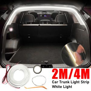 2M/4M LED Dynamic Flowing Light Strip Multi-function Automatic Tail Box Light Car Trunk Ambient Lighting Strip for Trunk Decor