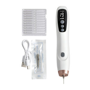 Electric Warts Removal Pen 19 Levels Adjustable Skin Dark Spot Freckle Tag Tattoo Removal Beauty Plasma Pen/Replacement Needles