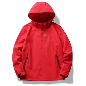 Windbreaker Men Tactical Jacket Waterproof Outdoor Hooded Coat Sports Military European Size M-5XL Field Climbing Thin Outwear