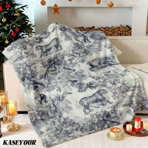 Beast Kingdom | Vintage Safari Tapestry Winter Summer Flannel Blanket Throw Fleece Soft Fuzzy Plush Cozy Fleece Blankets for Sofa Ideal Gifts