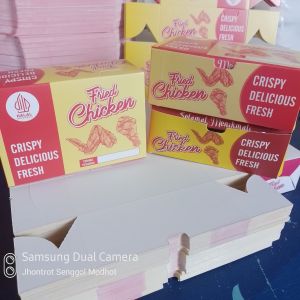 KARDUS NASI AYAM GORENG ISI 50 PCS IVORY PUTIH  / KARDUS FRIED CHICKEN