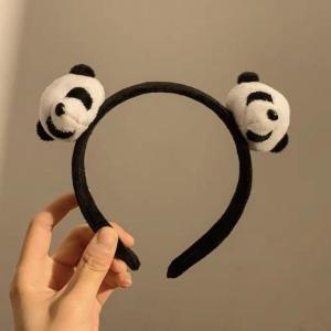 EELHOE | Cute Cartoon Panda Plush Headband For Womens Face Washing Amusement Park Funny And Creative Headband For Zoo Hair Accessories