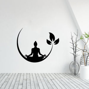 Yoga Meditation Vinyl Wall Stickers Buddhist Zen Wall Decal for bedroom Removable Wall Sticker Decor Yoga Wallpaper