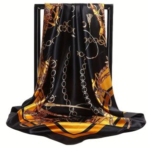 Fashion Multicolor 90cm/36inch Lady Fashion Square Scarf Hijab Malay tudung bawal Floral Bandana