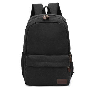 Large Capacity Canvas Backpack Mens Sports Travel Bag Simple Fashion Student Bookbag Leisure Double Shoulder Bag for Youth