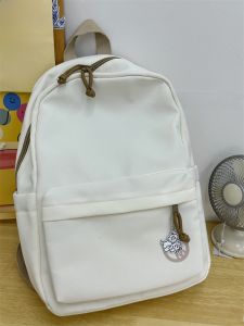 กระเป๋าเป้สะพายหลังนักเรียนวิทยาลัยผู้หญิง กระเป๋าใส่โน้ตบุ๊กแบบมีซิปปิด กระเป๋าสะพายไหล่แบบหนังสือ กระเป๋าเป้สะพายหลังสไตล์เกาหลี