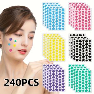 240 Count Superstar Hydrocolloid Pimple Patches - Cute Star-Shaped Cover Colorful & Shiny Fragrance-Free Paraben-Free Suitab