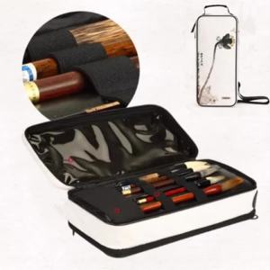 Plant Pattern Portable Creative Painting Calligraphy Storage Bag Student Daily Calligraphy Brush Practice Travel Art Pencil Bag