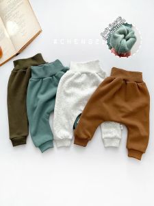 Warm Fleece Infant High Waist Protective Belly Pants