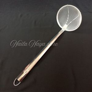 serokan/saringan mie ayam/mie rebus/serbaguna pegangan stainless steel sambung kayu & full stainless steel anti karat model terbaru BEST SELLER