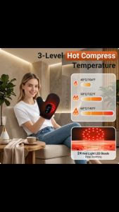 Red Light Therapy Hand Massager Glove | Heated Arthritis Pain Relief Mitt | 3-Level Hot Compress & Vibration