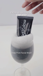Glad2glow Volcanic Ash+BHA Deep Pore Clean Facial Cleanser 70ml | Mencegah Komedo Face Wash | G2G