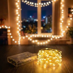 1pc 5M50led/10M100led Fairy LightBattery powered Warmwhite/White/Multicolor Best for Garden/Yard/Tree/Room Decor(Battery Not
