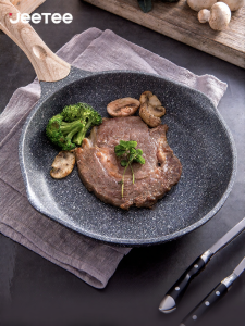 JEETEE | Non-Stick Flat Bottom Maifan Stone Frying Pan