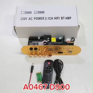 TOP แอมป์บลูทูธ รุ่นD900/D800 5.0 AUX/USB/TF ECOบอดบลูทูธ กำลังขับ 50W+50W+100W.POWER 2.1CH. HIFI BT USB SD Card ใช้ไฟรถยนต์ มี2รุ่นให้เลือก