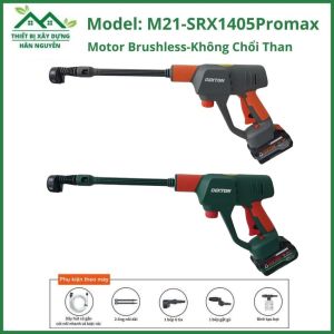 Máy rửa xe pin Dekton M21-SRX1405promax không chổi than công suất 450W màu xám và xanh