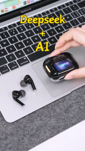 Awei TP29 AI Translator Bluetooth Earphone with LCD Touch Screen Wireless Earbuds ANC Noise Cancelling Support 147 Languages Translation