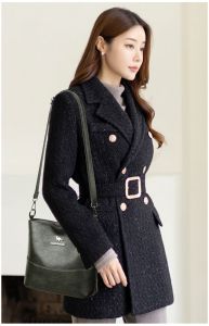 Womens Yingge Kangaroo Bucket Bag - Waterproof & Durable Fabric Large Capacity Dual-Carry Style (Shoulder/Crossbody) Suitable for Daily Commute & Weekend Shopping